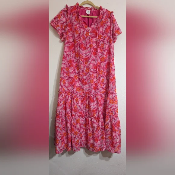 chinese dress ladies J MARIE ANNABELLE RUFFLE TIER MAXI DRESS – Dear Stella Boutique main image 0